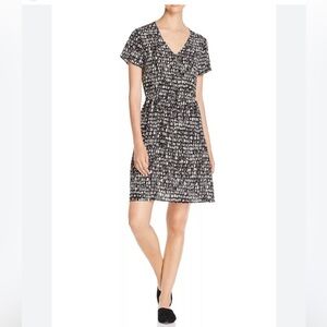 Eileen Fisher Seraglio printed silk dress with drawstring waist Size XS